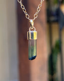 14k Watermelon Tourmaline Necklace