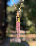 14k Pink Tourmaline Necklace