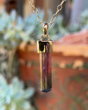 14k Watermelon Tourmaline Necklace