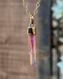 14k Pink Tourmaline Necklace