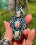 Ethiopian Opal Luna Moth Necklace