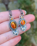 Amber & Orange Tourmaline Necklaces