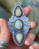 Ethiopian Opal Luna Moth Necklace