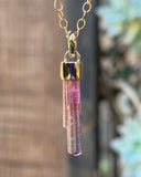 14k Pink Tourmaline Necklace