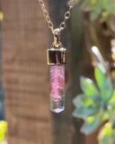 14k Watermelon Tourmaline Necklace