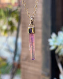 14k Pink Tourmaline Necklace