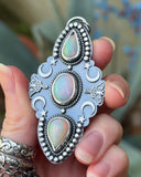 Ethiopian Opal Luna Moth Necklace