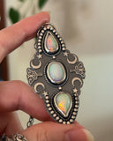 Ethiopian Opal Luna Moth Necklace