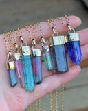 14k Watermelon Tourmaline Necklace