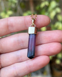 14k Watermelon Tourmaline Necklace