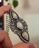 Ethiopian Opal Luna Moth Necklace
