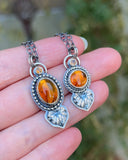 Amber & Orange Tourmaline Necklaces