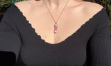 14k Watermelon Tourmaline Necklace