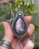 Red Lepidolite & Moonstone Necklace