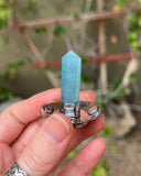 Aquamarine & Pink Sapphire Ring Holder