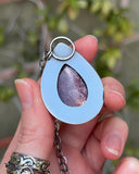 Red Lepidolite & Moonstone Necklace