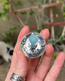 Aquamarine & Pink Sapphire Ring Holder