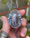 Lodolite & Pink Tourmaline Necklace