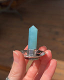 Aquamarine & Pink Sapphire Ring Holder