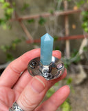 Aquamarine & Pink Sapphire Ring Holder