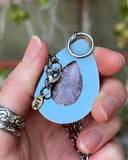 Red Lepidolite & Moonstone Necklace