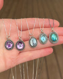 Amethyst, Dendritic Opal, Topaz & Kyanite Minis