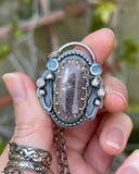 Lodolite & Pink Tourmaline Necklace