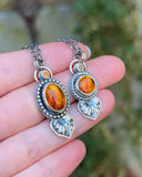 Amber & Orange Tourmaline Necklaces