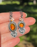 Amber & Orange Tourmaline Necklaces