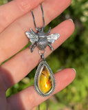 Amber Bee Necklace