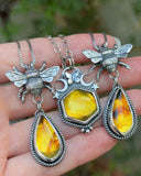 Amber Bee Necklace