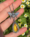 Amber Bee Necklace