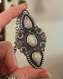 Ethiopian Opal Luna Moth Necklace