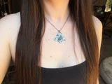 Mossy Aquamarine & Moonstone Necklace