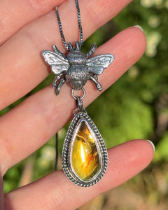 Amber Bee Necklace