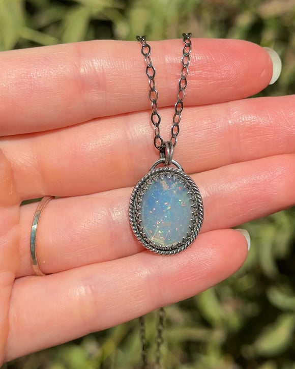 Rosecut Opal Necklace