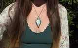 Rainbow Labradorite & Moonstone Lunar Butterfly Necklace