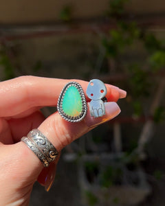 Kodama & Opal Ring Size 8-9.5