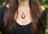 Red Lepidolite & Moonstone Necklace